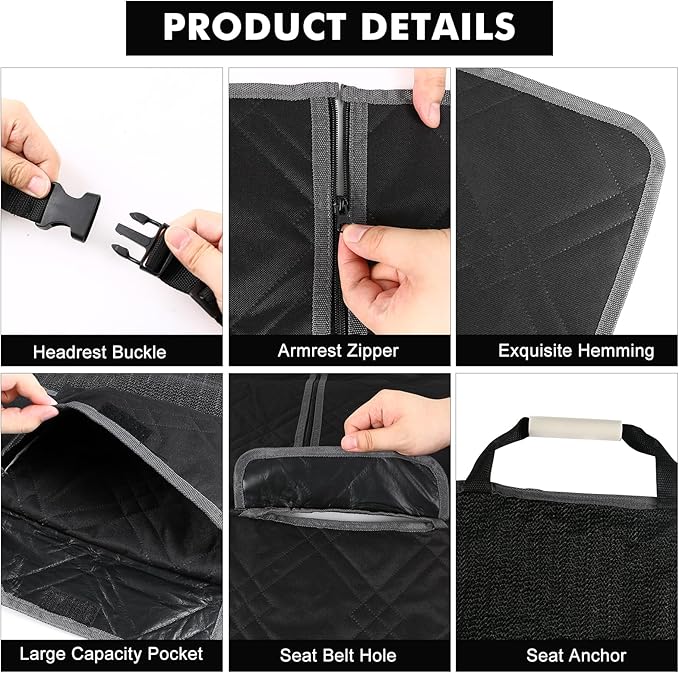 sportuli Dog Car Seat Cover Replace for Ford F150 and Dodge Ram 1500 600D Oxford