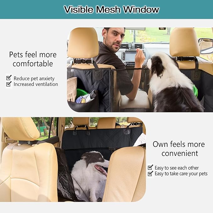 Dog Car Seat Cover for Back Seat