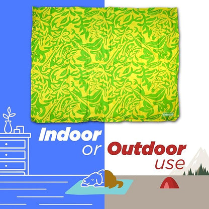 Coleman Medium Green Botanical Pattern Reversible Cooling Mat 24” x 30”