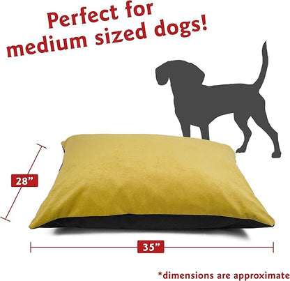 Majestic Pet Rectangle Medium Dog Bed Washable – Non Slip Comfy Pet Bed – Dog Crate Bed Super Value Pillow Dog Bed – Dog Kennel Bed for Sleeping 35 x 28 Inch