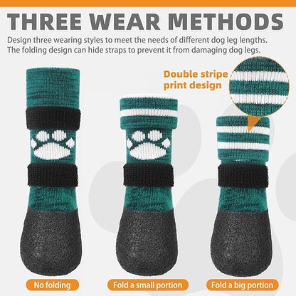 KOOLTAIL Anti Slip Dog Socks to Prevent Licking Paws for Hot/Clod Pavement