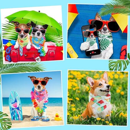 Chunful 100 Pieces Dog Bandanas Bulk Pet Bandanas