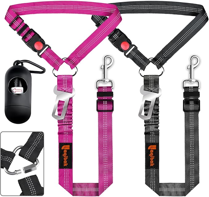 Removable Dog Seat Belt Harness for Car 3 in 1 Pet