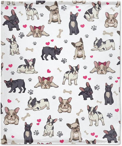 French Bulldog Pet Blanket Pet Dog Blanket Gifts Super Soft Bulldog Blanket for Dog 60"x50" for