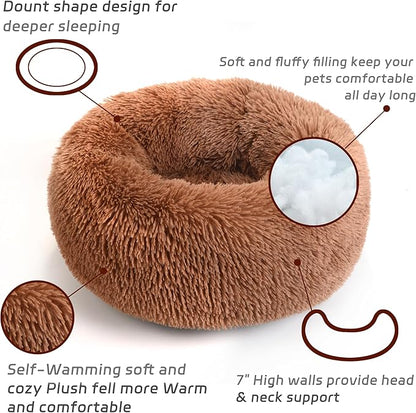 Calming Dog Bed for Large Cats and Dogs 23.5'')