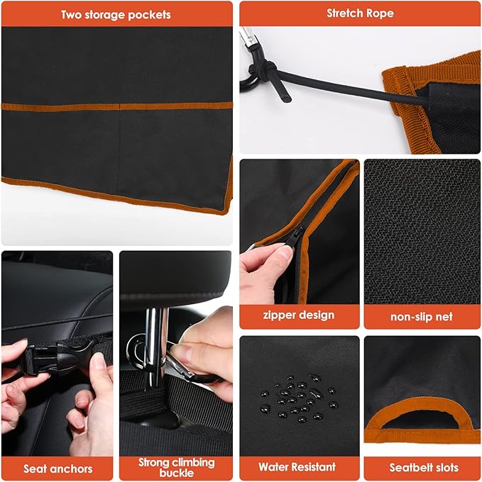 njnj Dog Car Seat Cover for Back Seat