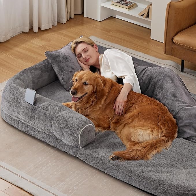 Human Dog Bed for Adult 71" x 46" x 9"