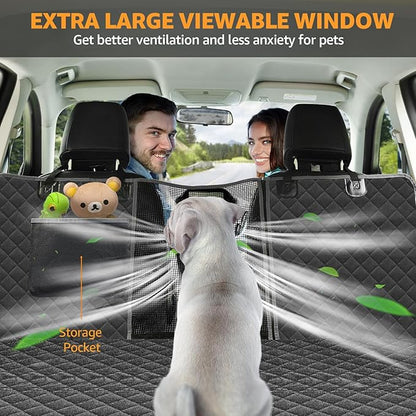 nzonpet Dog Car Seat Covers for Backseat 100% Waterproof F150- Gray