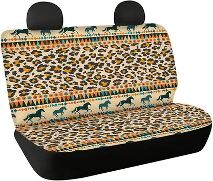 AFPANQZ Leopard Aztec Stripe Car Rear Seat Covers