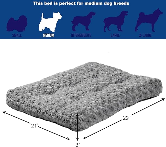 MidWest Homes for Pets Deluxe Dog Beds Super Plush Dog & Cat Beds Ideal for Dog Crates Machine Wash & Dryer Friendly 1-Year Warranty 30-Inch