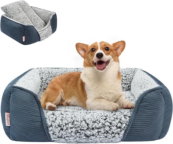 Miguel Washable Dog Bed with Removable Cushion for Medium Small Dogs 30 Inch