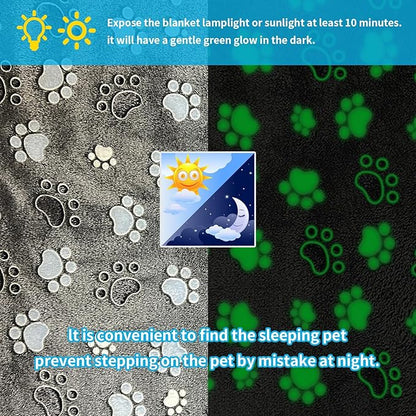 Glow Waterproof Dog Blanket Cats(paw80*60)