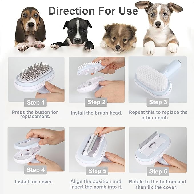 5 IN 1 Pet Grooming Brush Kit