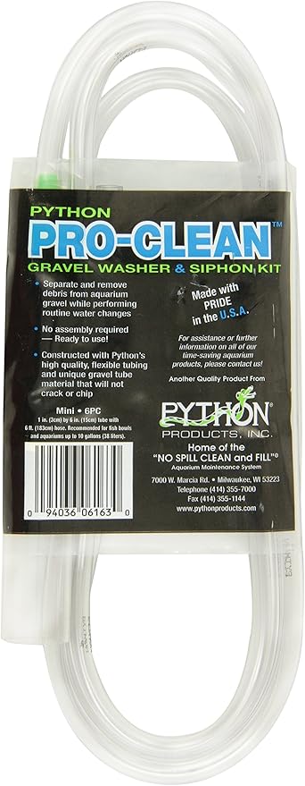 Python Pro Clean-Mini 1" x 6" Tube with 6 ft. Hose