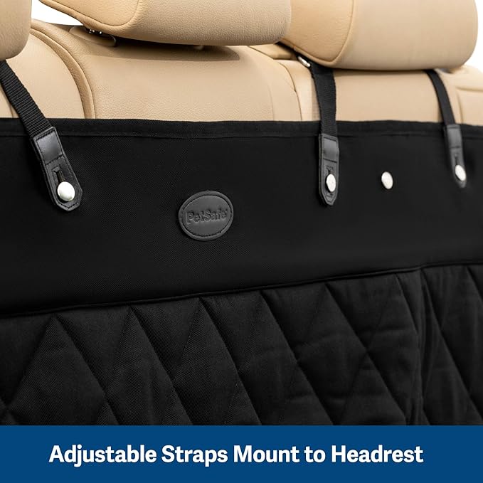 PetSafe Happy Ride Quilted Bench Seat Cover – Waterproof and Durable – Machine Washable – Fits Most Cars