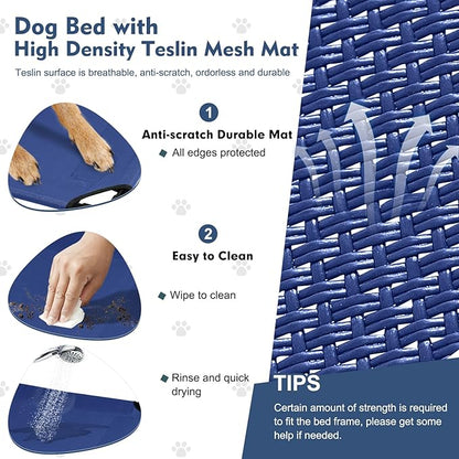 Upgraded Elevated Dog Bed with Canopy