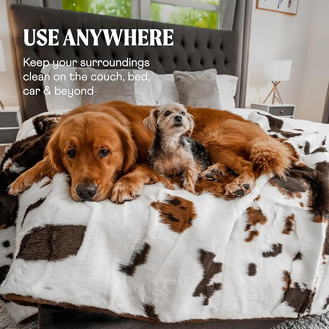 PupProtector Waterproof Throw Blanket for Dogs and Cats (80" L 62" W)