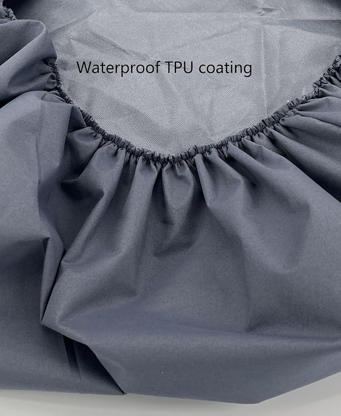 Elastic Round Dog Bed Cover Waterproof 30" Grey