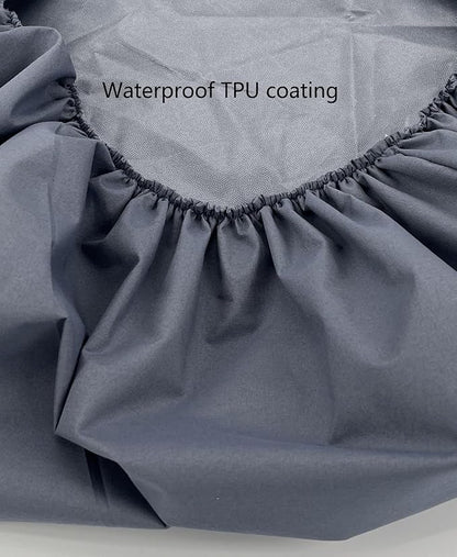 Elastic Round Dog Bed Cover Waterproof 30" Grey