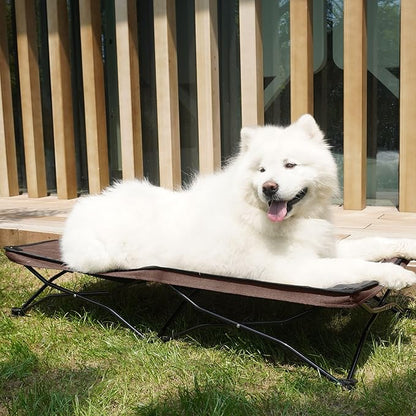 Folding Outdoor Raised Elevated Cooling Dog Cot Beds for Large Dogs 47 Inches