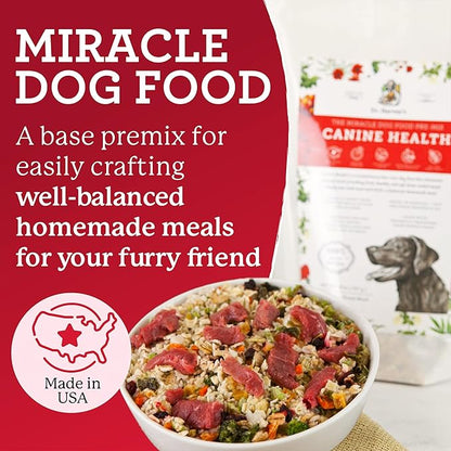 Dr. Harvey's Canine Health Miracle Dog Food, Human Grade Dehydrated Base Mix for Dogs with Organic Whole Grains and Vegetables (10 Pounds)