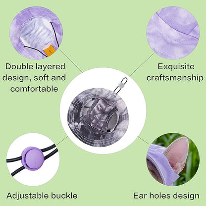 Pet hat with Ear Holes Sunscreen Baseball Cap Suitable for Small and Medium-Sized Dogs Outdoor Climbing hat in Summer Pet Products (Small