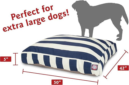 Majestic Pet Rectangle Large Dog Bed Washable – Non Slip Comfy Pet Bed – Dog Crate Bed with Removable Washable Cover – Dog Kennel Bed for Sleeping 50x42x5 Inch