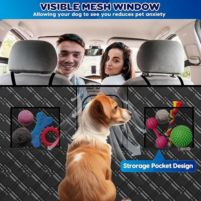 Loiion Back Seat Extender for Dogs 6 in 1 Convertible