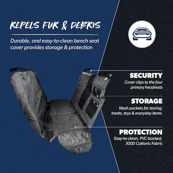 Pet Seat Cover for Your Back Seat and Durable Dog Car Hammock 53" X 41.5" to