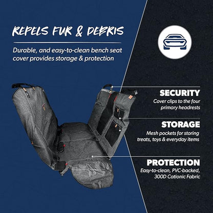 Pet Seat Cover for Your Back Seat and Durable Dog Car Hammock 53" X 41.5" to