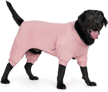 cyeollo Dog Pajamas Fleece Dog Coat Thermal Dog Pjs Onesie Stretchable Doggie Coat Girl Jumpsuit Dog Clothes for Large Sized Dogs 3XL