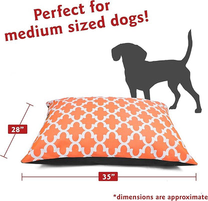 Majestic Pet Rectangle Medium Dog Bed Washable – Non Slip Comfy Pet Bed – Dog Crate Bed Super Value Pillow Dog Bed – Dog Kennel Bed for Sleeping 35 x 28 Inch