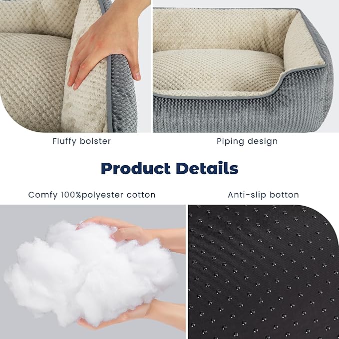 Miguel Small Dog Bed Washable Removable Cover 20 Inch