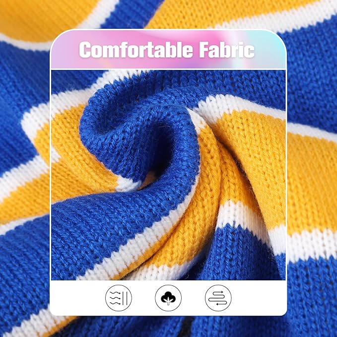 BEAUTYZOO Small Dog Sweater- Striped Pet Sweaters for Spring Summer Dog Clothes, Turtleneck Pullover Knitwear for Small Medium Large Dogs, Warm Coat Easter Outfit for Chihuahua Puppy Cat Boys Girls