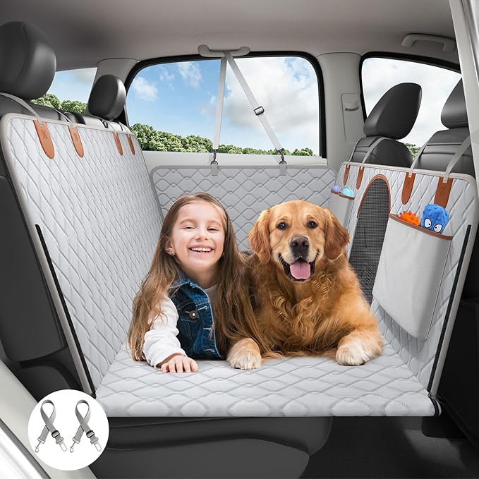 Dog Car Seat Cover for Back Seat 330lbs Waterproof