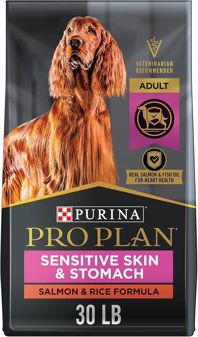 Purina Pro Plan Sensitive Skin and Stomach Dog Food Salmon and Rice Formula - 30 lb. Bag