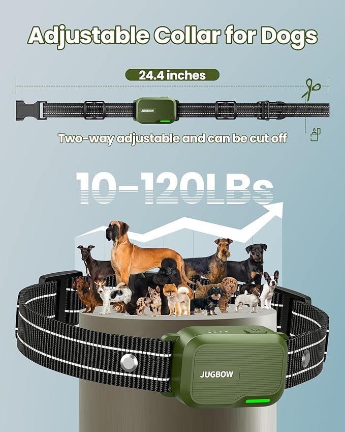 Jugbow Dog Shock Collar 2 Dogs 3300FT Dog IPX7 Waterproof (10-120lbs)