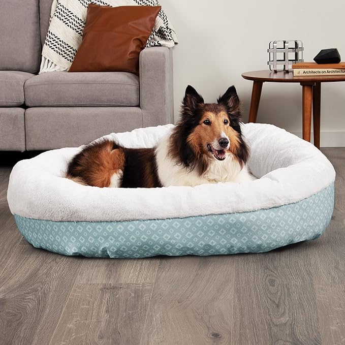 Furhaven 45" Round Donut Dog Bed for Large Dogs 90 lbs