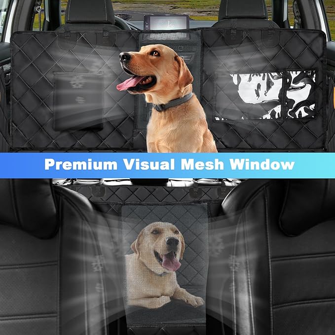 Dog Car Seat Cover for Back Seat 600D Heavy
