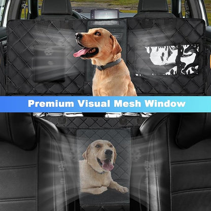 Dog Car Seat Cover for Back Seat 600D Heavy