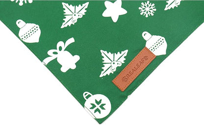 Realeaf Christmas Dog Bandanas 2 Pack
