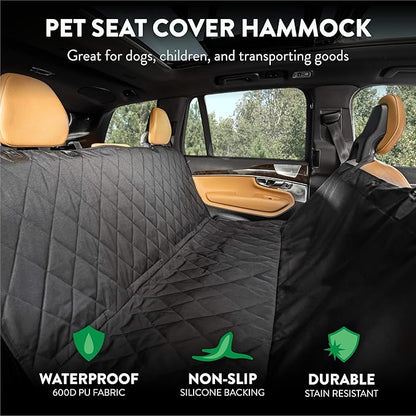 Plush Paws Products Premium Rear Car Seat Protector w/Hammock