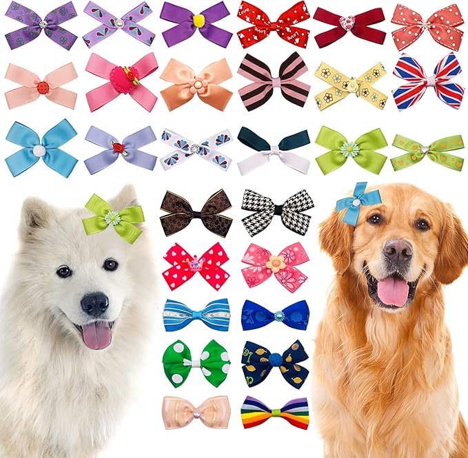50Pcs/25Pairs 3'' 4" Big Dog Hair Bows