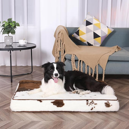 Bedfolks 4" Thick Orthopedic Dog Bed for Extra Large Dogs