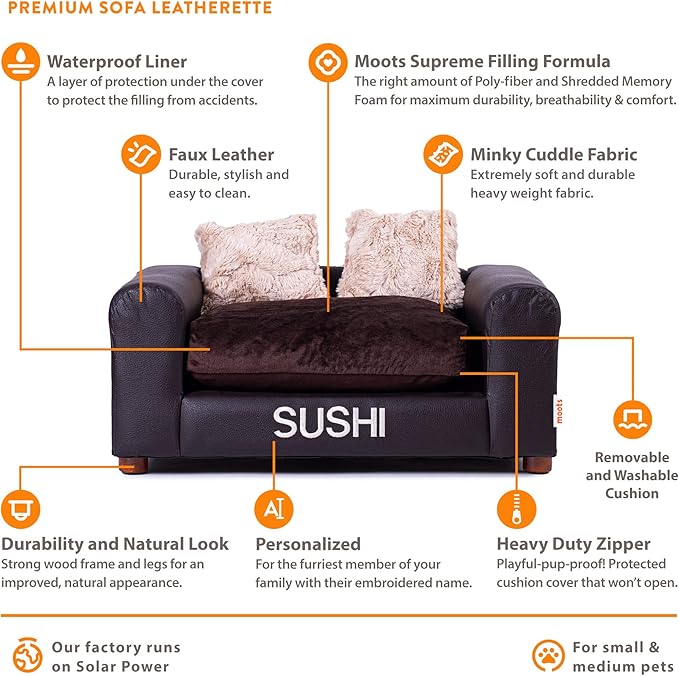 Moots Premium Leatherette Sofa Pet Bed