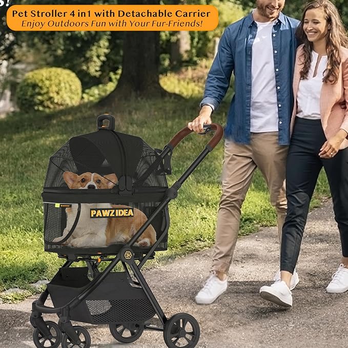 PAWZIDEA Dog Stroller 4 in 1