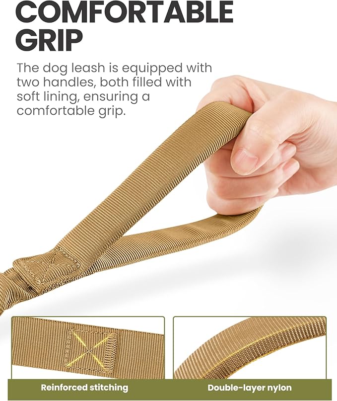 OutdoorMaster Bungee Dog Leash 2 Padded 6 FT