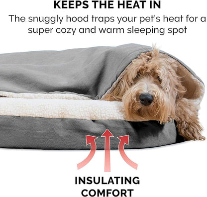 Furhaven 26" Round Cooling Gel Dog Bed for Medium/Small Dogs w/ Removable Washable Cover 30 lbs 26-inch