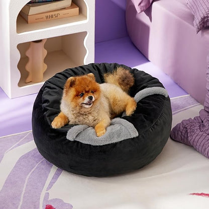 Lesure Small Dog Bed with Cover Cave 23"