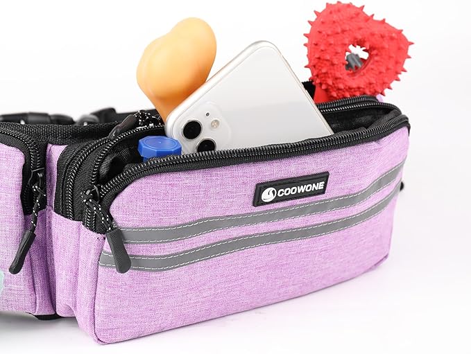 Hands Free Dog Leash with Dog Walking Fanny Pack for Large Medium Small Dogs